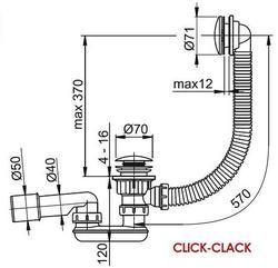 RAVAK Vanový odtokový sifon ClickClack X01377 - 2